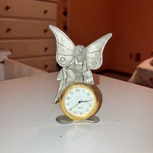 Cottagecore Sterling Silver Fairy Clock